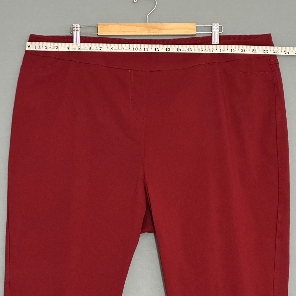Soft Surroundings Womens Pants Plus 3X Burgundy Pull On Straight Classic Casual - Picture 4 of 13